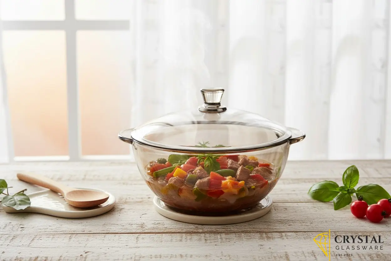 Delisoga Smoke Round Bowl with Lid